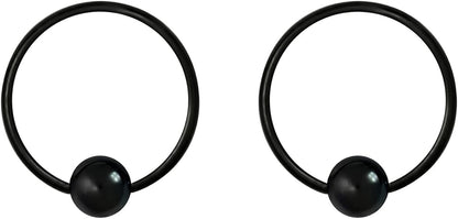 Forbidden Body Jewelry 316L Surgical Steel Captive Bead Piercing Hoop (Pair) 10G 12G 14G 16G 18G 20G, Diameter 6 to 12Mm Black and Rainbow Apparel & Accessories > Jewelry > Rings Forbidden Body Jewelry Black: 20g, 10mm  