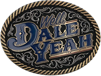 Montana Silversmiths Officially Licensed Dale Brisby Western Belt Buckle Apparel & Accessories > Clothing Accessories > Belt Buckles Montana Silversmiths Dale Yeah - Silver  