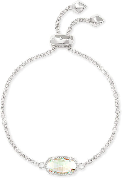Kendra Scott Elaina Link Chain Bracelet for Women Apparel & Accessories > Jewelry > Bracelets Kendra Scott RHODIUM - IRIDESCENT DICHROIC GLASS  