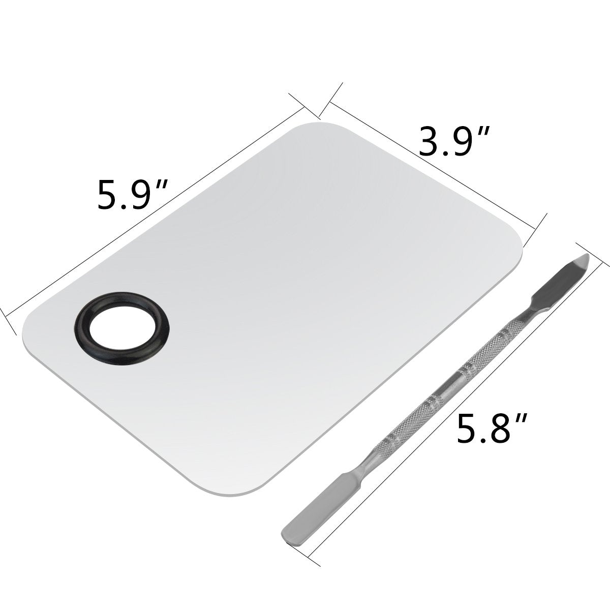 Obmwang 1Pcs Pro Stainless Steel Cosmetic Makeup Palette Spatula Tool for Nail Art Eye Shadow Eyelash Makeup Professional Pigment Blending Lightweight 5.9 X 3.9 Inches Health & Beauty > Personal Care > Cosmetics > Cosmetic Tools > Makeup Tools obmwang   