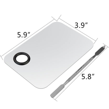 Obmwang 1Pcs Pro Stainless Steel Cosmetic Makeup Palette Spatula Tool for Nail Art Eye Shadow Eyelash Makeup Professional Pigment Blending Lightweight 5.9 X 3.9 Inches Health & Beauty > Personal Care > Cosmetics > Cosmetic Tools > Makeup Tools obmwang   
