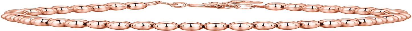 PAVOI 14K Gold Plated Paperclip/Curb/Figaro Chain Adjustable Bracelet for Women Apparel & Accessories > Jewelry > Bracelets PAVOI Ball rose gold plated 