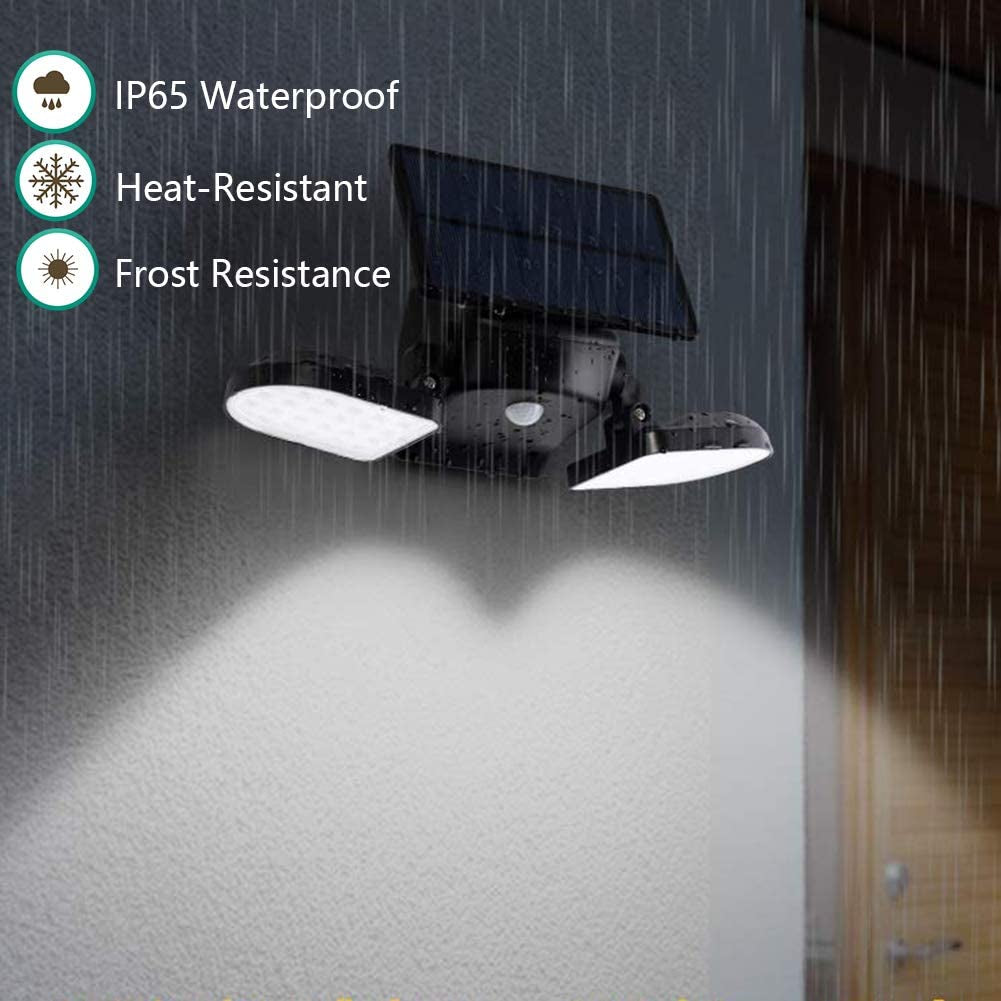 Fitybow Solar Lights Outdoor, Solar Security Lights with Motion Sensor 56 LED Solar Spotlight Lights Waterproof Solar Powered Wall Light Dual Head 360°Rotatable for Yard Garage Patio (2Pack) Apparel & Accessories > Jewelry > Body Jewelry Fitybow   