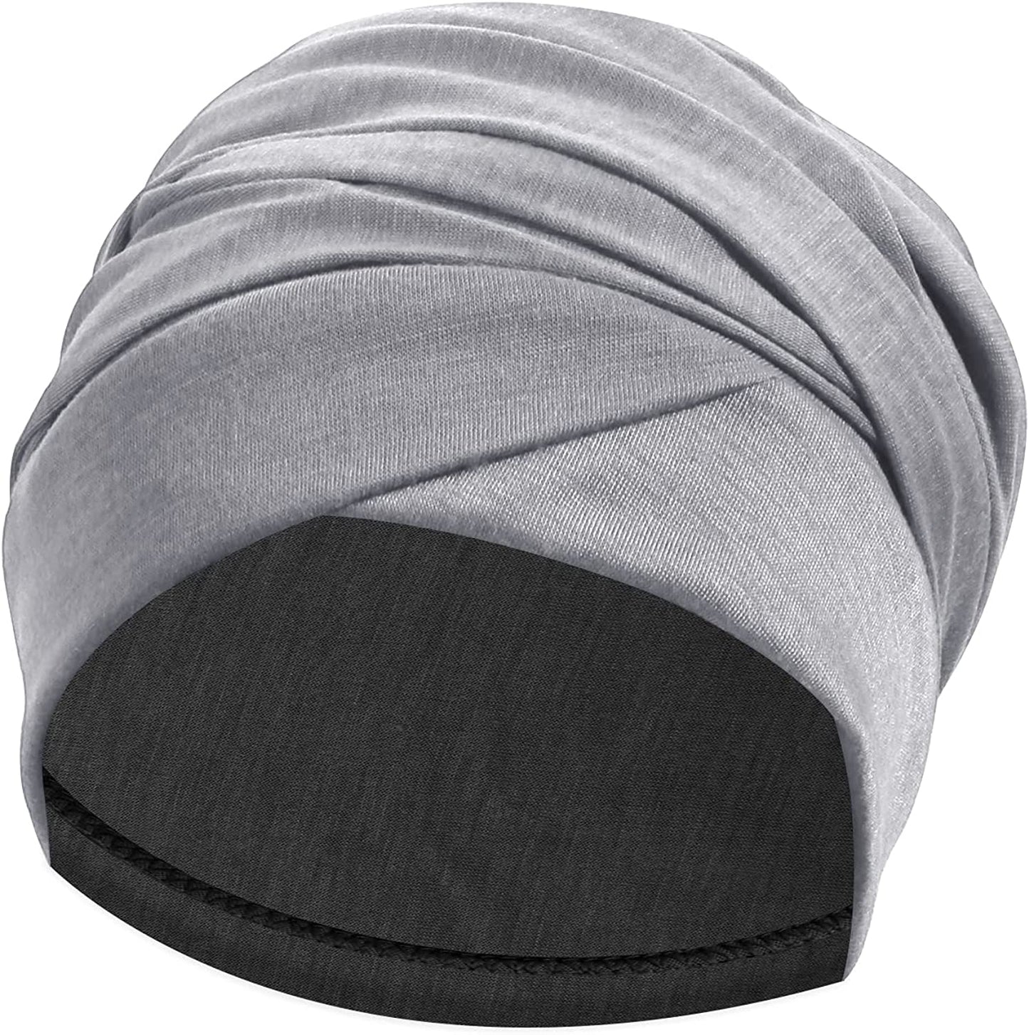 Ever Fairy Turban Head Wrap Scarf,African Women' Soft Long Scarf Shawl Hair Bohemian Headwrap Stretch Headband Tie Apparel & Accessories > Clothing Accessories > Scarves & Shawls Ever Fairy Grey  