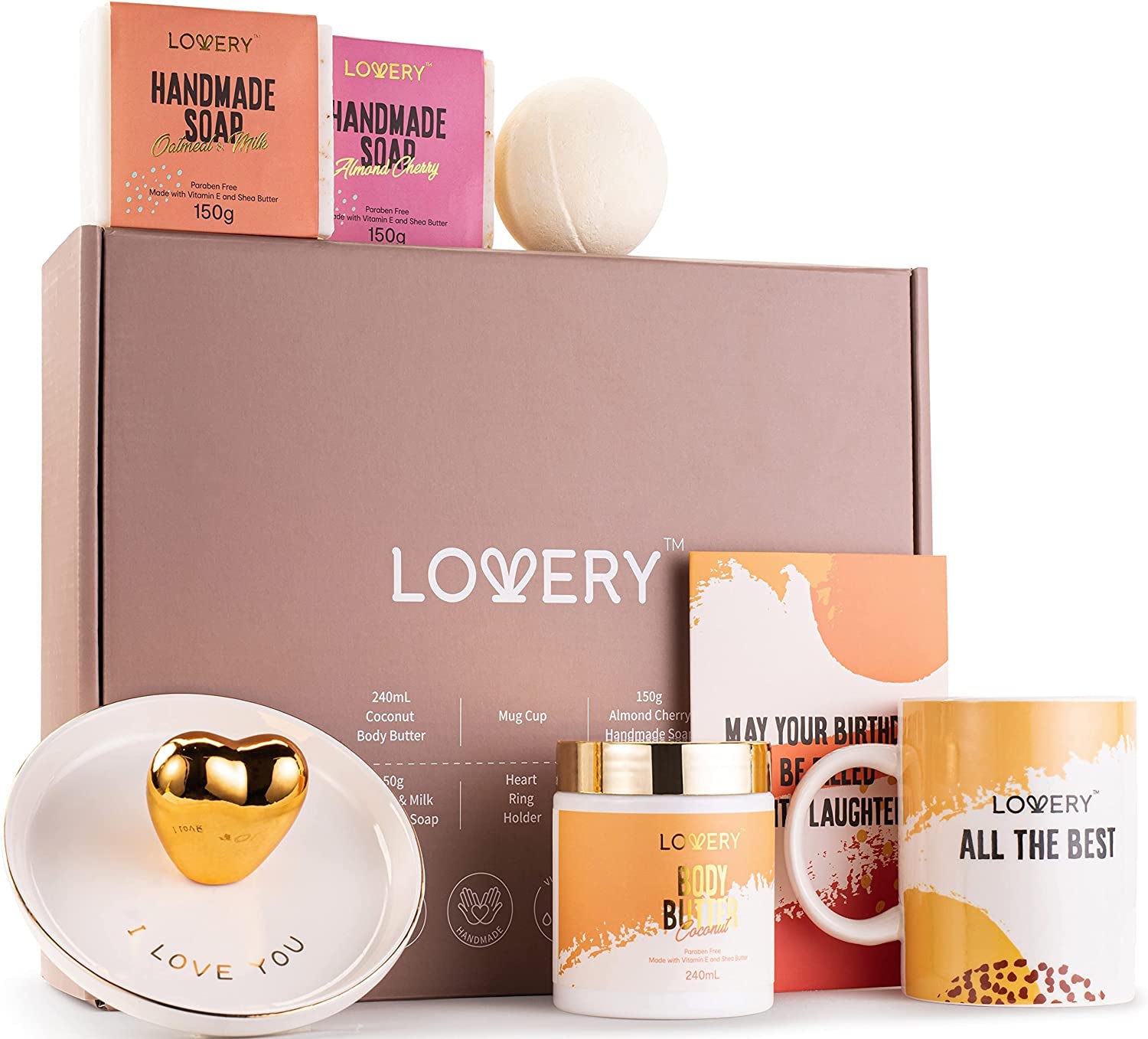 Birthday Gift for Women, Personalized Gifts for Her, Funny Thank You Gift, Inspirational Gifts for Female Wife Mom Sister Coworker Mother Best Friend Girlfriend, Unique Happy Birthday, Spa Gift Set Health & Beauty > Personal Care > Cosmetics > Bath & Body LOVERY   