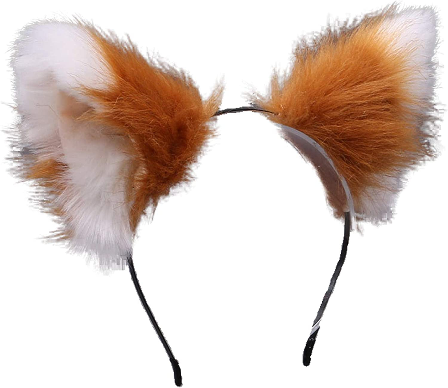 Faylay Cosplay Girl Plush Furry Cat Ears Headwear Accessory for Cam Girl Party Apparel & Accessories > Clothing Accessories > Headwear Faylay 0039-11-tbrlbew  
