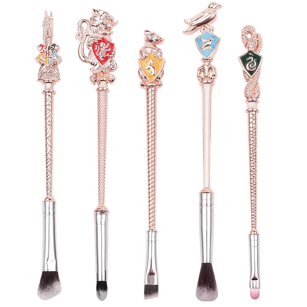 Makeup Brushes Set,Magic 5Pcs Cosmetic Brushes Wand Kit for Women Eye Shadow Eyeliner Blending Pencil Lip Foundation Brushes with Gift Bag,Bright Gold Health & Beauty > Personal Care > Cosmetics > Cosmetic Tools > Makeup Tools Van Billion Rose Gold  