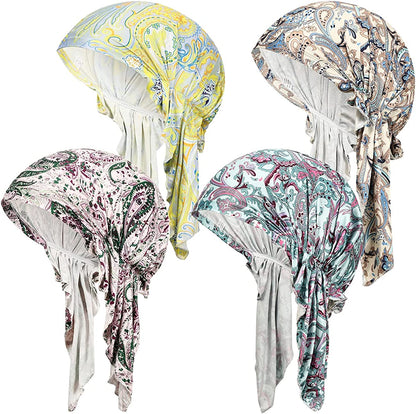 Summer Chemo Scarf Lightweight Silky Beanie Ruffle Cap Cancer Headwear for Womens Apparel & Accessories > Clothing Accessories > Headwear DancMolly Style K  