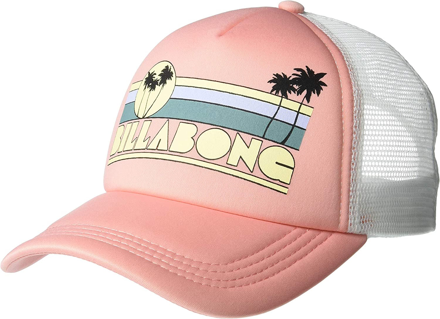 Billabong Women'S across Waves Adjustable Trucker Hat Apparel & Accessories > Clothing Accessories > Hats Billabong Coral Pink One Size 