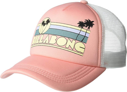 Billabong Women'S across Waves Adjustable Trucker Hat Apparel & Accessories > Clothing Accessories > Hats Billabong Coral Pink One Size 