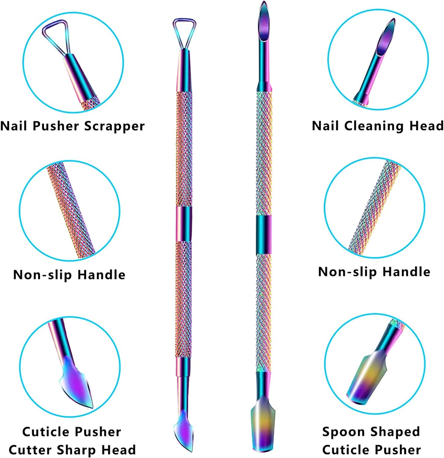Haynery Cuticle Trimmer with Cuticle Pusher, Cuticle Remover Cuticle Scissors Manicure Tools, Professional Stainless Steel Cuticle Cutter, Dead Skin Remover Nail Tools for Fingernails and Toenails Health & Beauty > Personal Care > Cosmetics > Cosmetic Tools > Nail Tools Haynery   