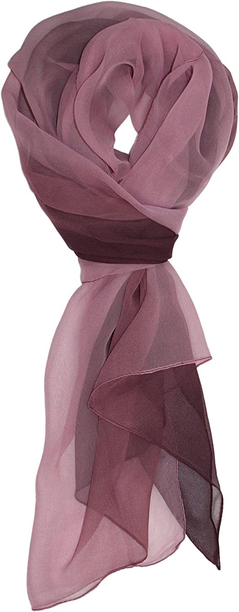 Ted & Jack - Silk Ombre Lightweight Accent Scarf Apparel & Accessories > Clothing Accessories > Scarves & Shawls Ted and Jack Plum  