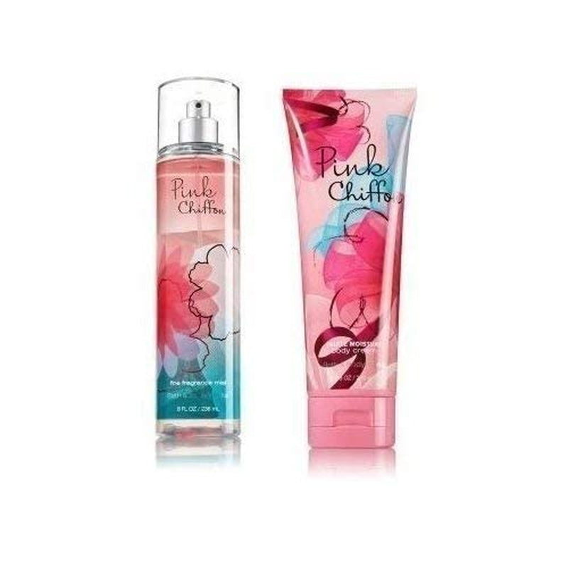 Bath & Body Works Pink Chiffon Ultra Shea Body Cream & Fine Fragrance Mist Gift Set Health & Beauty > Personal Care > Cosmetics > Bath & Body Bath & Body Works   