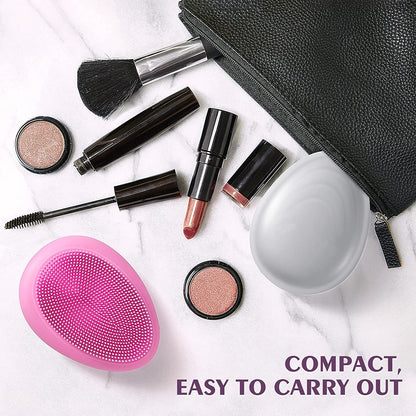 Face Scrubber Silicone Exfoliator Brush: Manual Handheld Mini Facial Cleansing Exfoliating and Massaging for Sensitive Skin - Soft Blackhead Wash Scrubber Pore Cleaning Tool Health & Beauty > Personal Care > Cosmetics > Cosmetic Tools > Skin Care Tools icolorfuled   