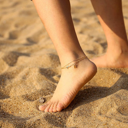 Graduation Gifts for Her 2022 Ankle Bracelets, 14K Gold Plated Inspirational Layering Initial Ankle Bracelets College Graduation Gifts for Her Him Layered Gold Anklets for Women Friendship Gifts Apparel & Accessories > Jewelry > Anklets Yoosteel   
