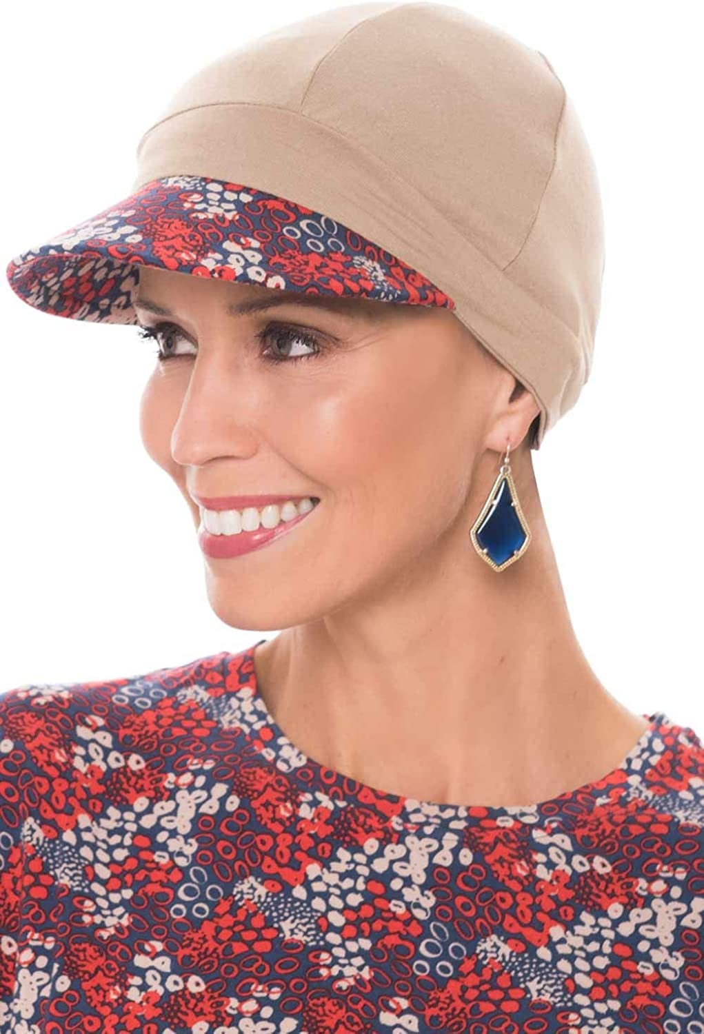 Cardani Classic Baseball Cap Viscose from Bamboo Baseball Hat Apparel & Accessories > Clothing Accessories > Headwear Cardani French Beige W/ Nairobi Blue One Size 
