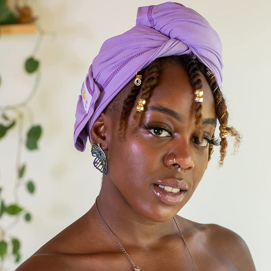 Lilac Tee-Owel T-Shirt Towel (Shoulder to Longer) - Ideal Cotton T-Shirt Hair Towel - Promotes Healthy Hair by Preventing Damage, Breakage, and Frizz - Natural and Curly Hair Care Essential Health & Beauty > Personal Care > Hair Care Tee-Owels Shoulder to Longer  
