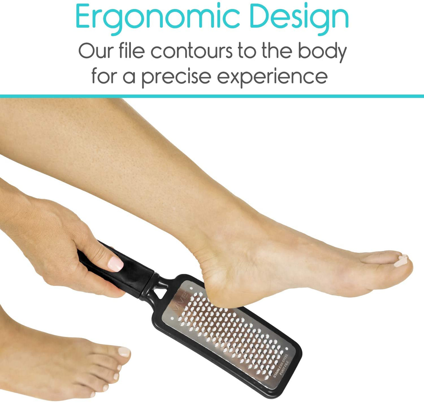 Vive Foot File (3 Pack) - Callus Remover Pedicure Tool Kit for Men, Women Care - Dead Skin Heel Scrub Shaver and Rough Patch Eliminator Remover for Dry and Wet Toe and Feet Peel - Rasp Scrubber Blade Health & Beauty > Personal Care > Foot Care Vive   