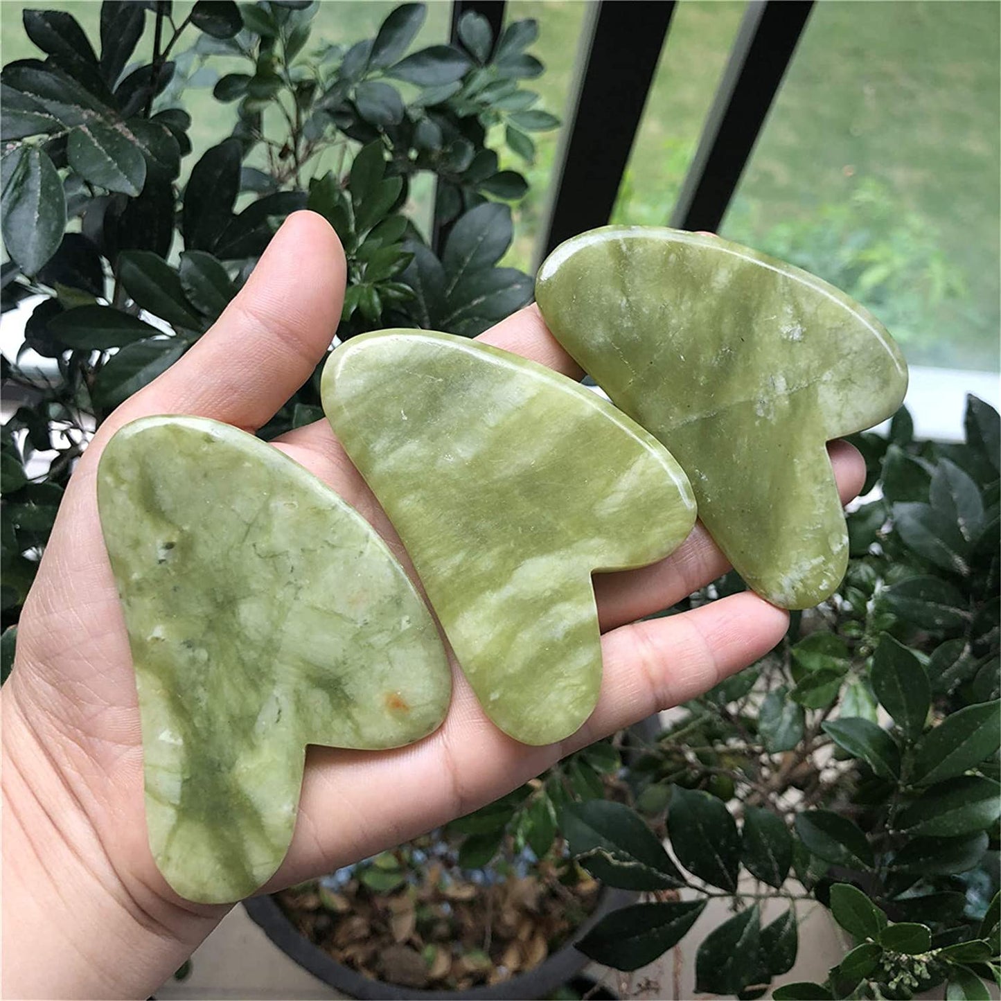 Fekuar Natural Green Jade Gua Sha Massage Tool for Body Skin Facial, Crystal Scraping Board for SPA Acupuncture Therapy Trigger Point Treatment Health & Beauty > Personal Care > Cosmetics > Cosmetic Tools > Skin Care Tools Fekuar   