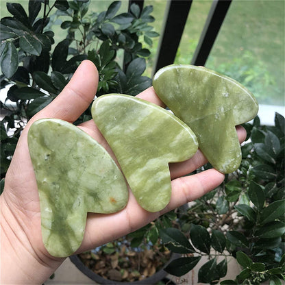 Fekuar Natural Green Jade Gua Sha Massage Tool for Body Skin Facial, Crystal Scraping Board for SPA Acupuncture Therapy Trigger Point Treatment Health & Beauty > Personal Care > Cosmetics > Cosmetic Tools > Skin Care Tools Fekuar   