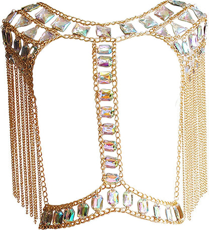 Connie Cloris Women Sexy Jewelry Night Shop Costume Shoulder Body Chain Apparel & Accessories > Jewelry > Body Jewelry Connie Cloris Gold -Shoulder body chain  