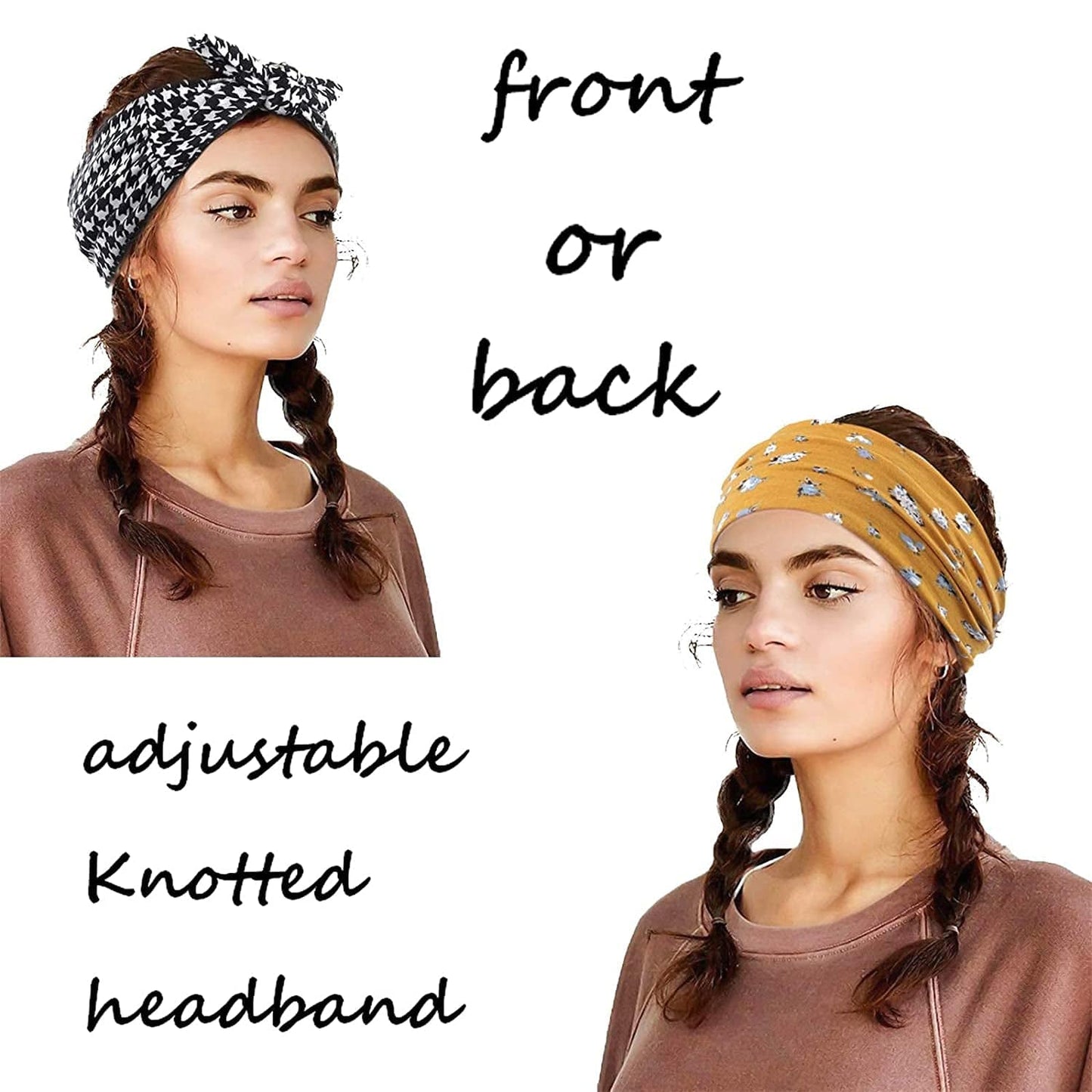 3PCS Adjustable Headband Knotted Hairband - Tie up Head Wrap Headband for Sports/Running/Yoga Apparel & Accessories > Clothing Accessories > Bandanas & Headties Molans   