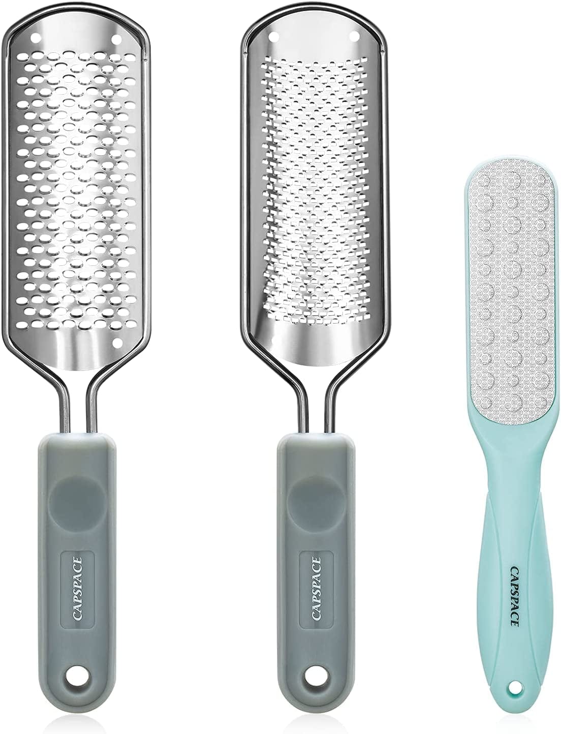 3Pcs Foot Files for Pedicures, 2 Stainless Steel Foot File Graters with an Extra Strong Removable Frame and a 2 Sided Foot File. Great Foot Care Products to Make Your Feet Look Healthy &Feel Refreshed Health & Beauty > Personal Care > Foot Care Capspace A-2*GREY+1*Light Green  