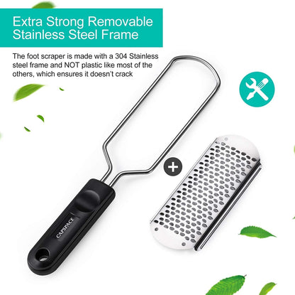 3Pcs Foot Files for Pedicures, 2 Stainless Steel Foot File Graters with an Extra Strong Removable Frame and a 2 Sided Foot File. Great Foot Care Products to Make Your Feet Look Healthy &Feel Refreshed Health & Beauty > Personal Care > Foot Care Capspace   