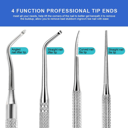 3Pcs Ingrown Toenail Tool, Toenail File and Lifters, [ Upgraded ] Teenitor Professional Surgical Safe Nail Treatment Pedicure Tool Kit under Nail Cleaner Tools Pain Relief Health & Beauty > Personal Care > Cosmetics > Cosmetic Tools > Nail Tools Teenitor   