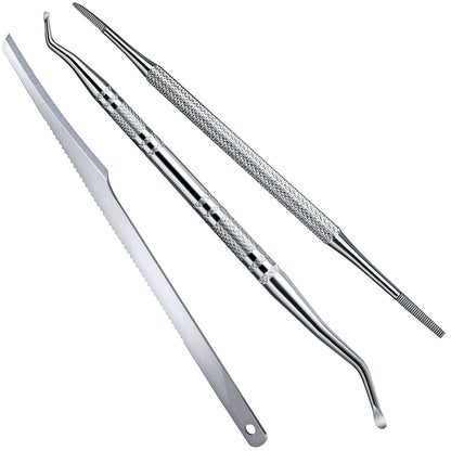 3Pcs Ingrown Toenail Tool, Toenail File and Lifters, [ Upgraded ] Teenitor Professional Surgical Safe Nail Treatment Pedicure Tool Kit under Nail Cleaner Tools Pain Relief Health & Beauty > Personal Care > Cosmetics > Cosmetic Tools > Nail Tools Teenitor B  