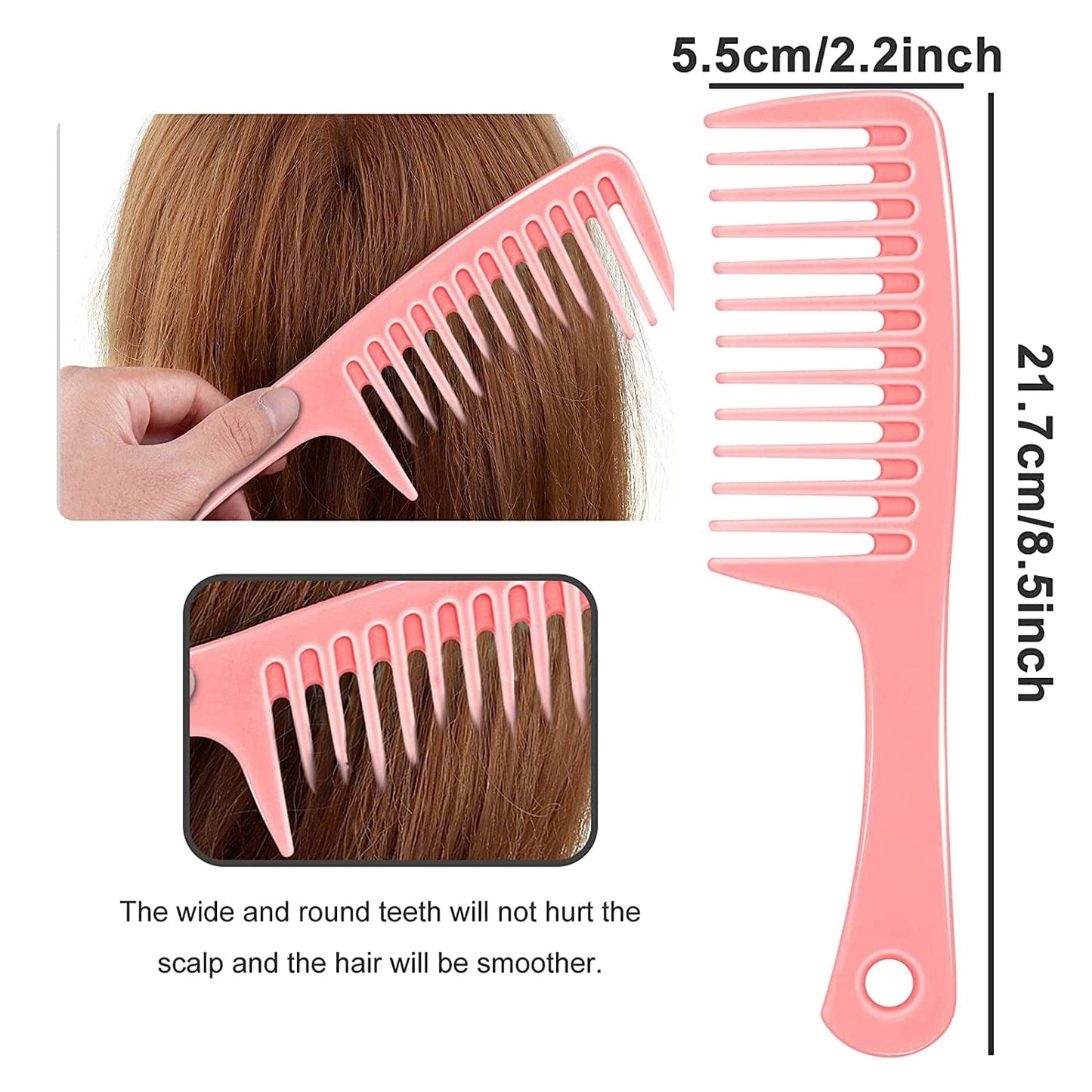 3Pcs Wide Tooth Detangling Comb : Wide Tooth Comb and Large Hair Detangling Comb,Durable Hair Brush for Best Styling and Professional Hair Care, Suitable for Curly Hair, Long Hair, Wet Hair,Wide Tooth Comb for Curly Hair (Pink|Blue|Black) Health & Beauty > Personal Care > Hair Care Trati   