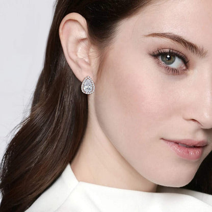 4/6 Pairs Bridesmaids Earrings Classic Cubic Zirconia Teardrop Stud Earrings for Women Girls I Couldn’T Tie a Knot without You Brides Bridesmaids Proposal Wedding Jewelry Gifts