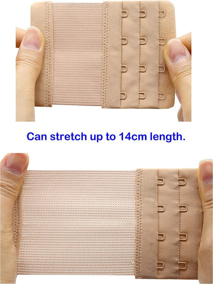 4 Hook Bra Extenders,Stretchy Soft and Comfortable Bra Strap Extender