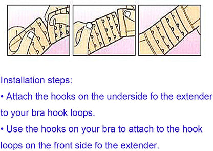 4 Hook Bra Extenders,Stretchy Soft and Comfortable Bra Strap Extender
