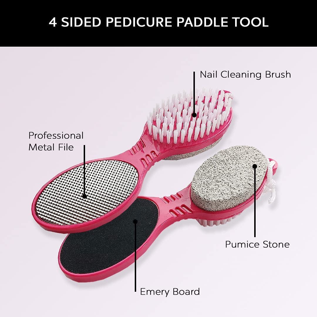 4 in 1 the Pedi Care Stick 4 Sided Pedicure Paddle Metal File and Emery Board Tool with Pumice Stone for Feet by Dreamcut Health & Beauty > Personal Care > Foot Care DreamCut   