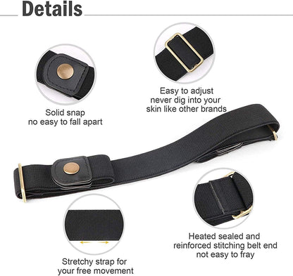 4 Pack No Buckle Belt, JASGOOD Buckle Free Stretch Belt for Women and Men Jeans Pants Apparel & Accessories > Clothing Accessories > Belts KYLIE MAX   