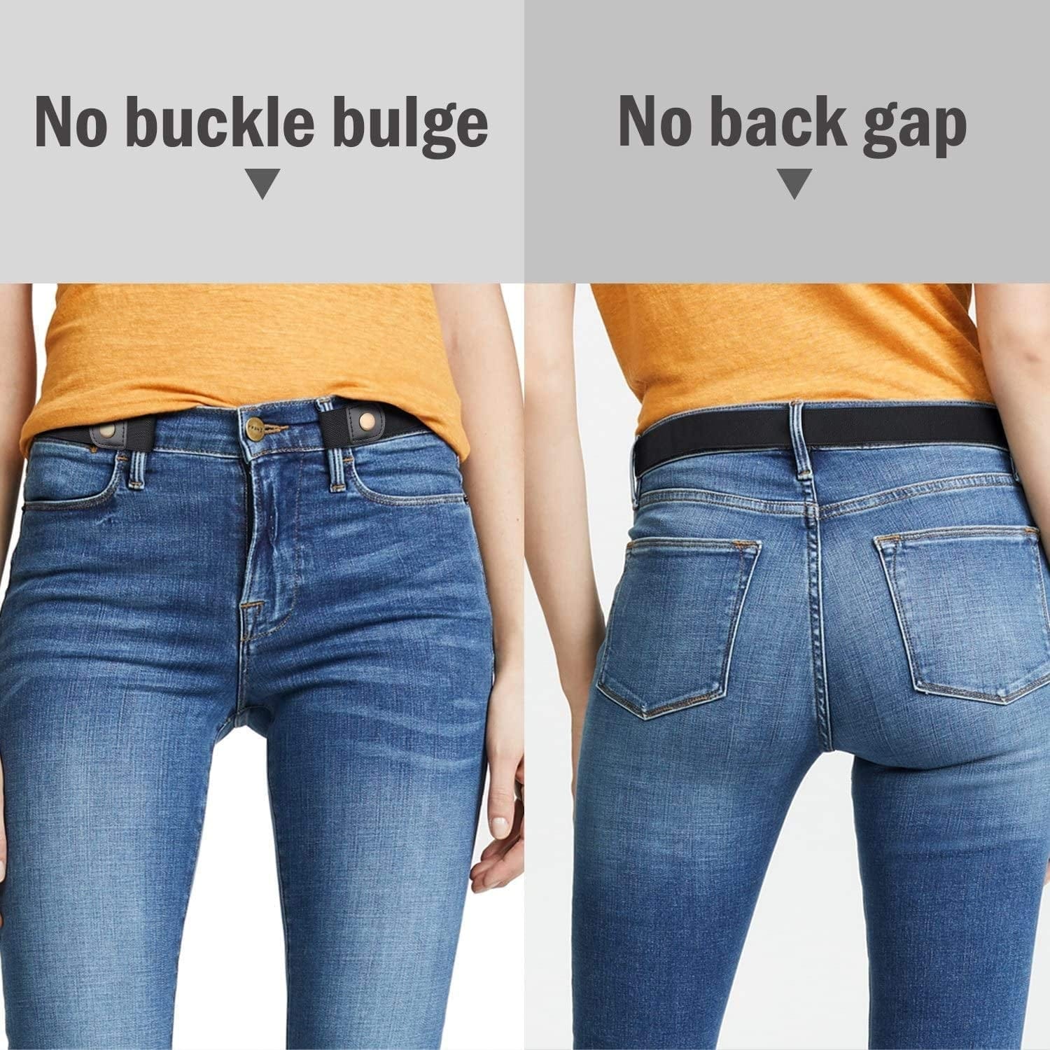 4 Pack No Buckle Belt, JASGOOD Buckle Free Stretch Belt for Women and Men Jeans Pants Apparel & Accessories > Clothing Accessories > Belts KYLIE MAX   