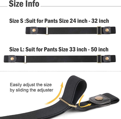 4 Pack No Buckle Belt, JASGOOD Buckle Free Stretch Belt for Women and Men Jeans Pants Apparel & Accessories > Clothing Accessories > Belts KYLIE MAX   