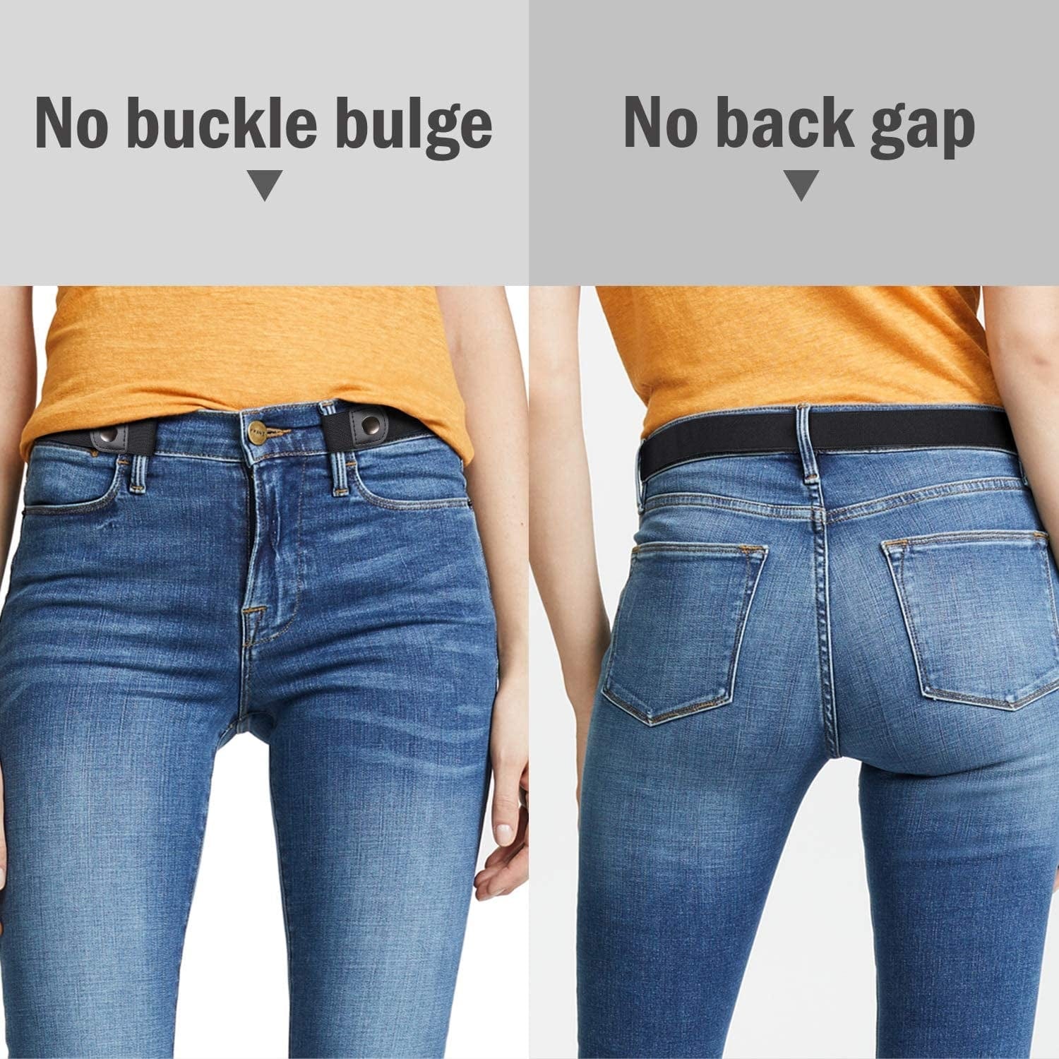 4 Pack No Buckle Belt, JASGOOD Buckle Free Stretch Belt for Women and Men Jeans Pants Apparel & Accessories > Clothing Accessories > Belts KYLIE MAX   