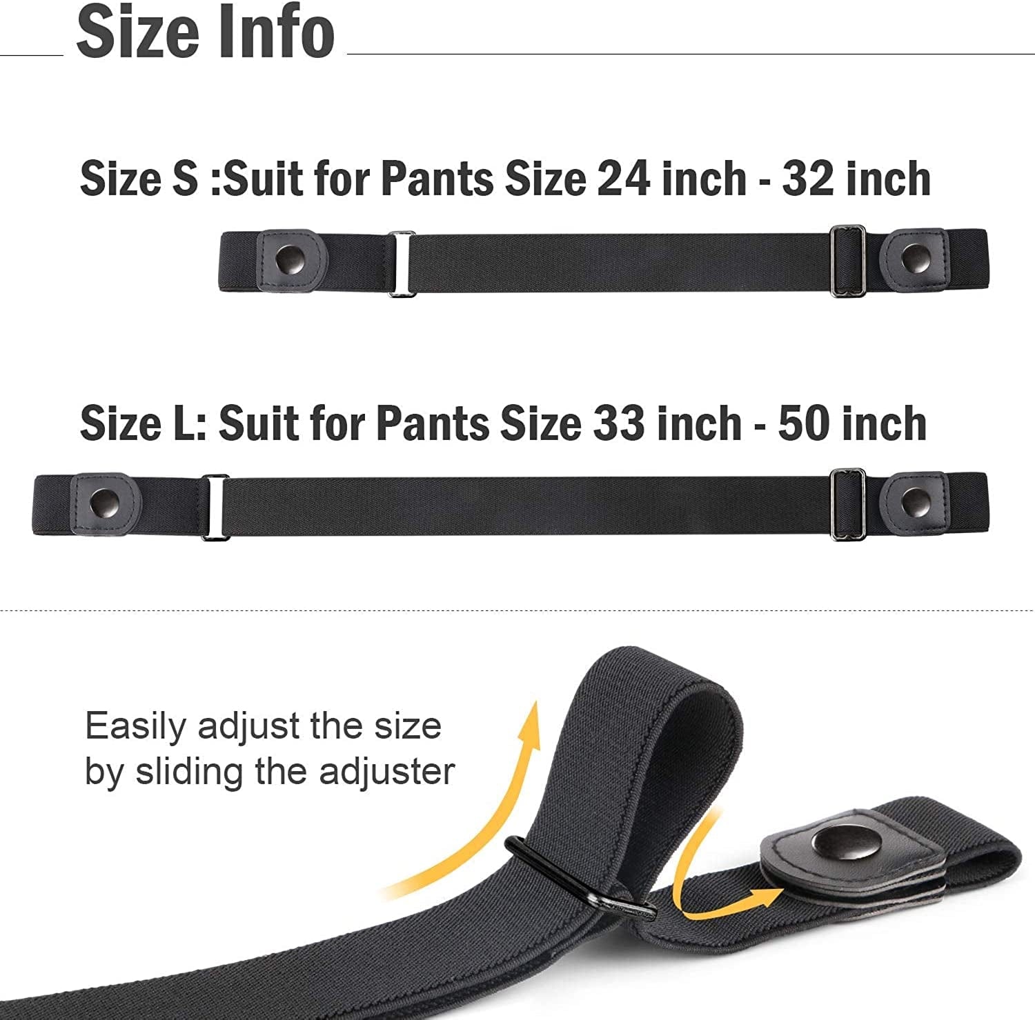 4 Pack No Buckle Belt, JASGOOD Buckle Free Stretch Belt for Women and Men Jeans Pants Apparel & Accessories > Clothing Accessories > Belts KYLIE MAX   
