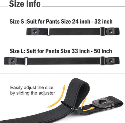 4 Pack No Buckle Belt, JASGOOD Buckle Free Stretch Belt for Women and Men Jeans Pants Apparel & Accessories > Clothing Accessories > Belts KYLIE MAX   