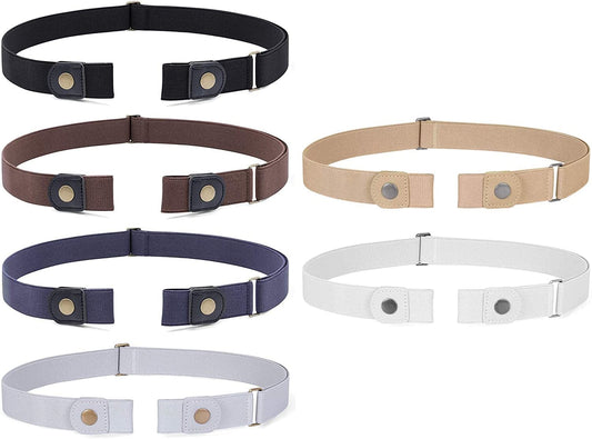 4 Pack No Buckle Belt, JASGOOD Buckle Free Stretch Belt for Women and Men Jeans Pants Apparel & Accessories > Clothing Accessories > Belts KYLIE MAX   
