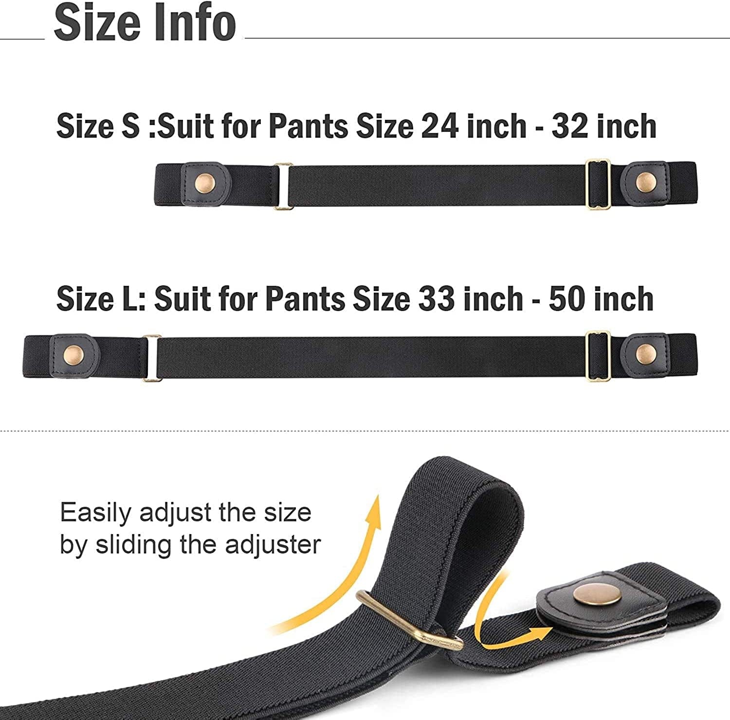 4 Pack No Buckle Belt, JASGOOD Buckle Free Stretch Belt for Women and Men Jeans Pants Apparel & Accessories > Clothing Accessories > Belts KYLIE MAX   