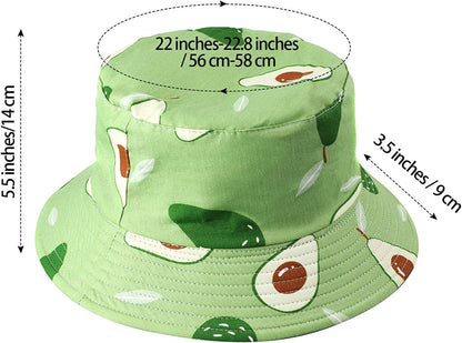 4 Pack Unisex Print Bucket Hats, Cotton Beach Sun Hat for Women Summer Travel, Outdoor Reversible Cap Double Sides Wear for Women Men Apparel & Accessories > Clothing Accessories > Hats Piklohas   