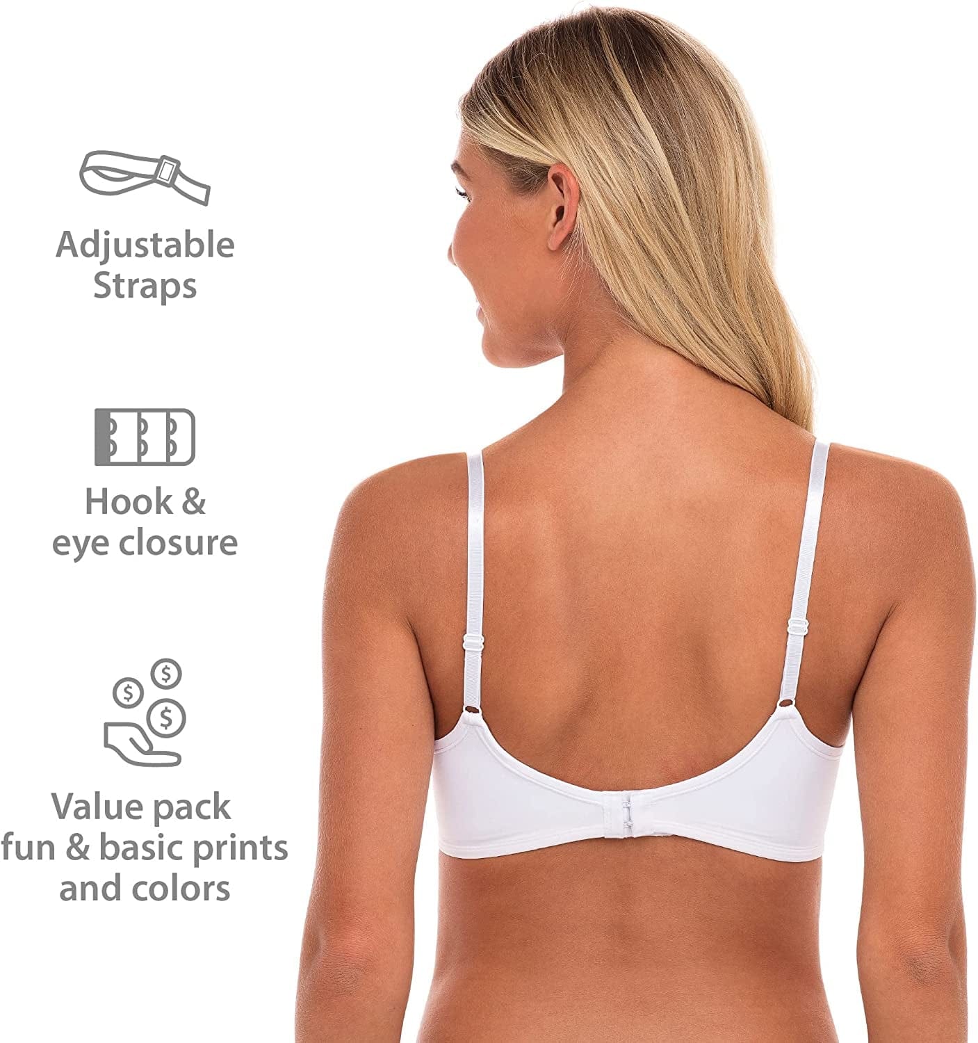 4 Pack Wirefree Bra - Women'S Flexible Soft Foam Wireless No Wire Soft Pad T Shirt Bra Value Pack