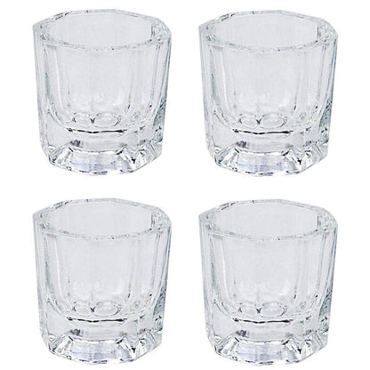 4 Pcs Mini Glass Crystal Cup Nail Art Acrylic Liquid Powder Dappen Dish Bowl Glassware Nail Art Tools Health & Beauty > Personal Care > Cosmetics > Cosmetic Tools > Nail Tools Teensery   