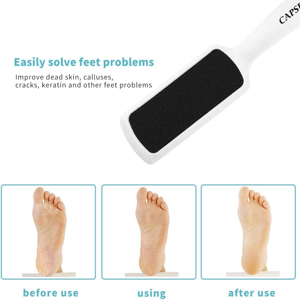4 Pcs Pedicure Foot Rasp Foot File Callus Remover Dead Skin & Double-Sided Foot Scrubber Foot Files Kit Heel Scraper Foot Scrub Care Tool to Remove Rough Cracked Corns Smoothing Hard Skin Health & Beauty > Personal Care > Foot Care Capspace   