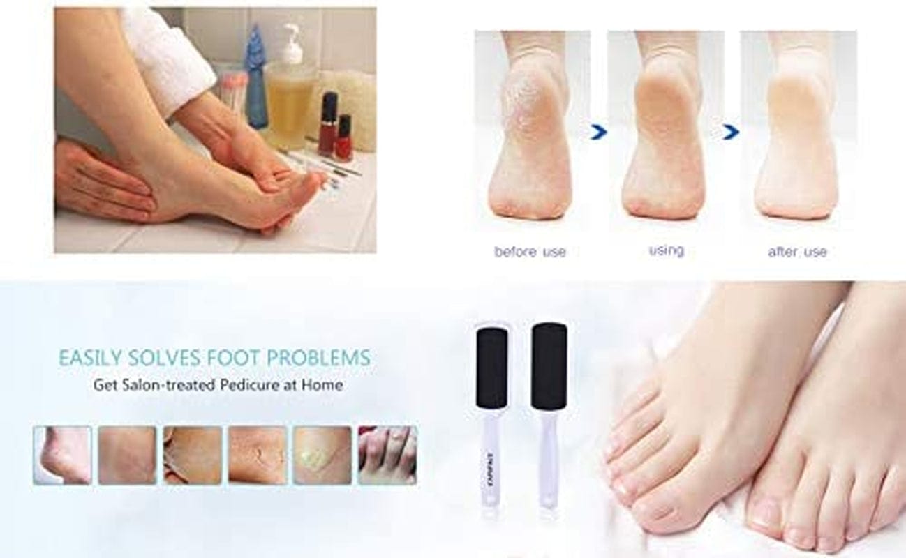 4 Pcs Pedicure Foot Rasp Foot File Callus Remover Dead Skin & Double-Sided Foot Scrubber Foot Files Kit Heel Scraper Foot Scrub Care Tool to Remove Rough Cracked Corns Smoothing Hard Skin Health & Beauty > Personal Care > Foot Care Capspace   