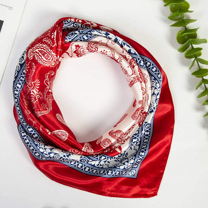 4 Pcs Silk Feeling Head Scarf for Women, 35 X 35 Inches Silky Satin Neck Head Hair Scarf for Women Fashion Gifts Apparel & Accessories > Clothing Accessories > Bandanas & Headties Chalier Fashion   