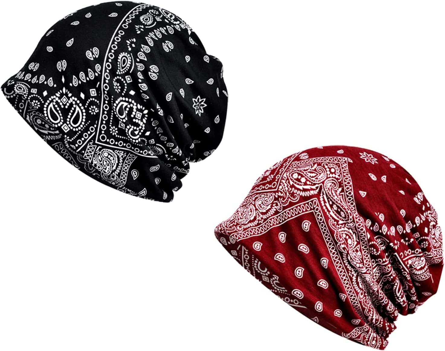 4 PCS Women Baggy Slouchy Beanie Chemo Hat Cap Slouchy Snood Hat Cancer Headwear… Apparel & Accessories > Clothing Accessories > Hats Waybas 1 Pc Wine Red + 1 Pc Black  